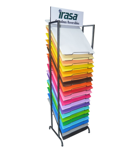 Exhibidor Metálico para Cartulinas 50 cm x 65 cm, 20 Divisiones, Unidad